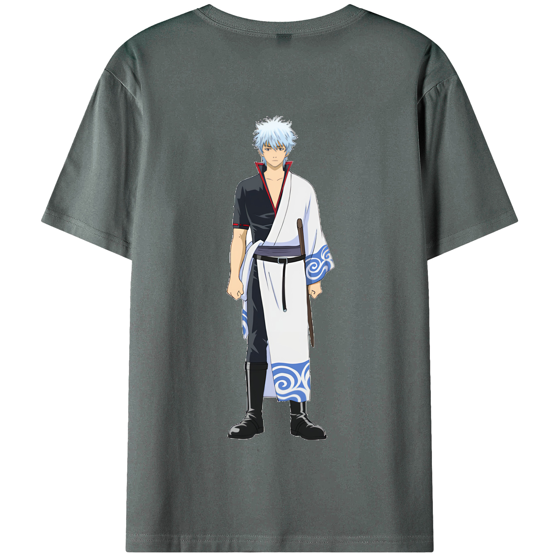 （画像用） ぎんたま 坂田銀時（さかたぎんとき） 神楽 志村新八（しむら しんぱち） GINTAMA Sakata Gintoki Kagura Shimura Shinpachi 綿100％半袖Tシャツ（背面プリント）
